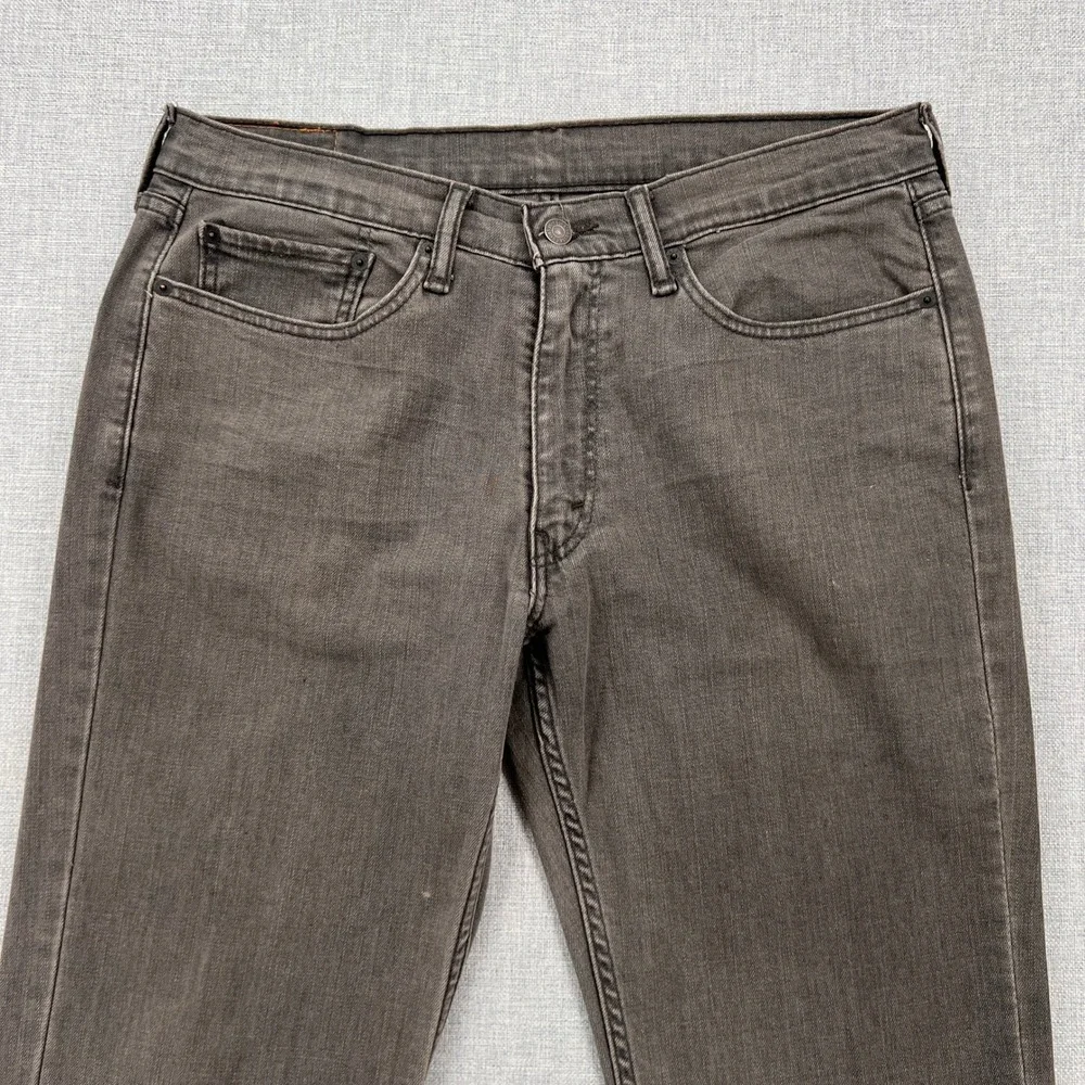 Levis 514 Straight Fit Gray Denim Jeans Mens 34x34‎ Grey Cotton Blend Casual